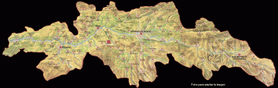 Mapa geográfico de la Ribera del Duero