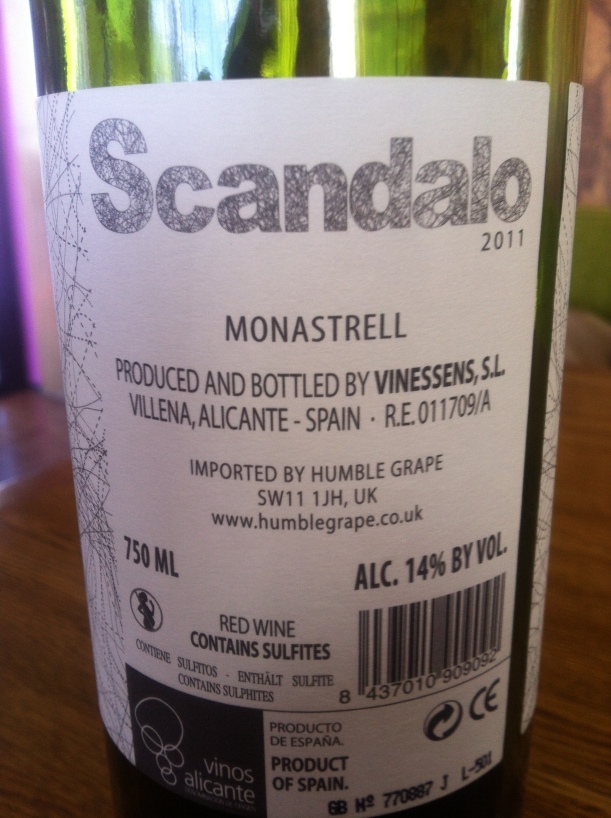 Botella de vino Scandalo