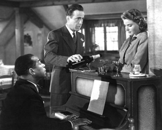 Los protagonistas de Casablanca en la célebre escena del piano