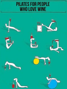 Tabla de pilates para amantes del vino